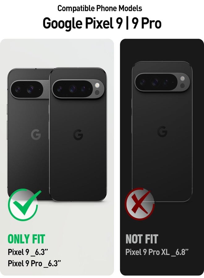 بويتيك جراب POETIC Revolution لهاتف Google Pixel 9/9 Pro 5G، مزود بواقي شاشة مدمج، متوافق مع بصمة الإصبع، جراب حماية متين مقاوم للصدمات لكامل الجسم بمواصفات عسكرية مع حامل، أسود - Image 2