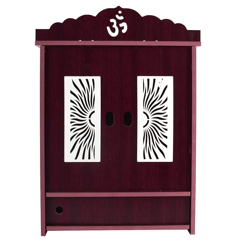 Lyrics Creation Beautiful MDF Wooden TempleHome Temple Pooja Mandir Wall Hanging and Table Top Home Mandir Temple Home Decor Beautiful Wooden Temple Dark Brown 432319 cm Light Brown