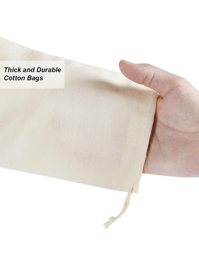 HRX Package 20Pcs Muslin Bags 4X6 Inches Cotton Drawstring Jewelry Pouches Sachet Bags For Bridal Gift Bachelorette Party Favors Diy - Image 3