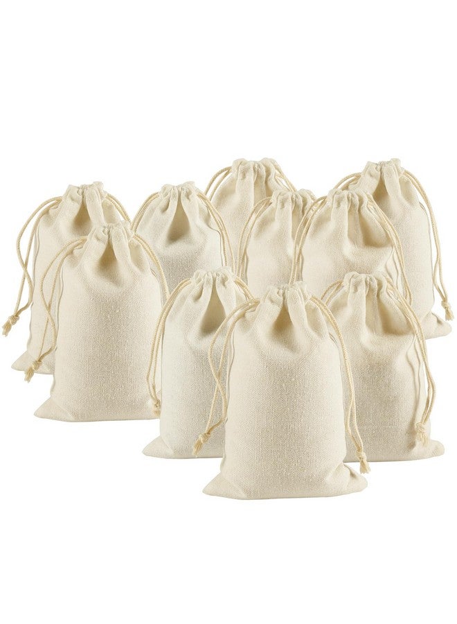 HRX Package 20Pcs Muslin Bags 4X6 Inches Cotton Drawstring Jewelry Pouches Sachet Bags For Bridal Gift Bachelorette Party Favors Diy - Image 1