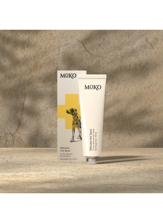 Moko Manuka Honey Dog Hot Spot Relief Ointment - Anti-Itch Wound Healing Balm for Dogs, Soothes Skin Irritation, Abrasions, Biting & Scratching - Lick-Safe, Non-Toxic, Vet Recommended - 50g - Image 2
