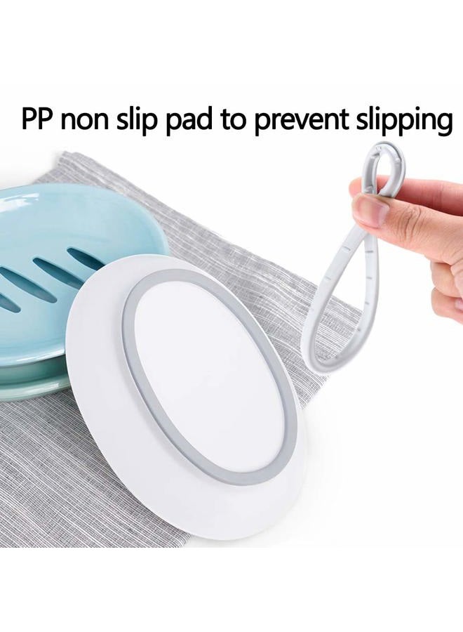 WYOK 2-Pack Soap Dish with Drain Plastic Sponge Holder Easy Cleaning Soap Saver Tray Caddy Keep Dry Stop Mushy for Shower Bathroom Kitchen(White) - Image 5
