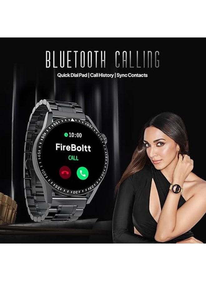 Fire-Boltt Ultimate 35.3mm (1.39) Stainless Steel Luxury Bluetooth Calling, 120+ Sports Smartwatch  (Black Strap, Free Size) - Image 3