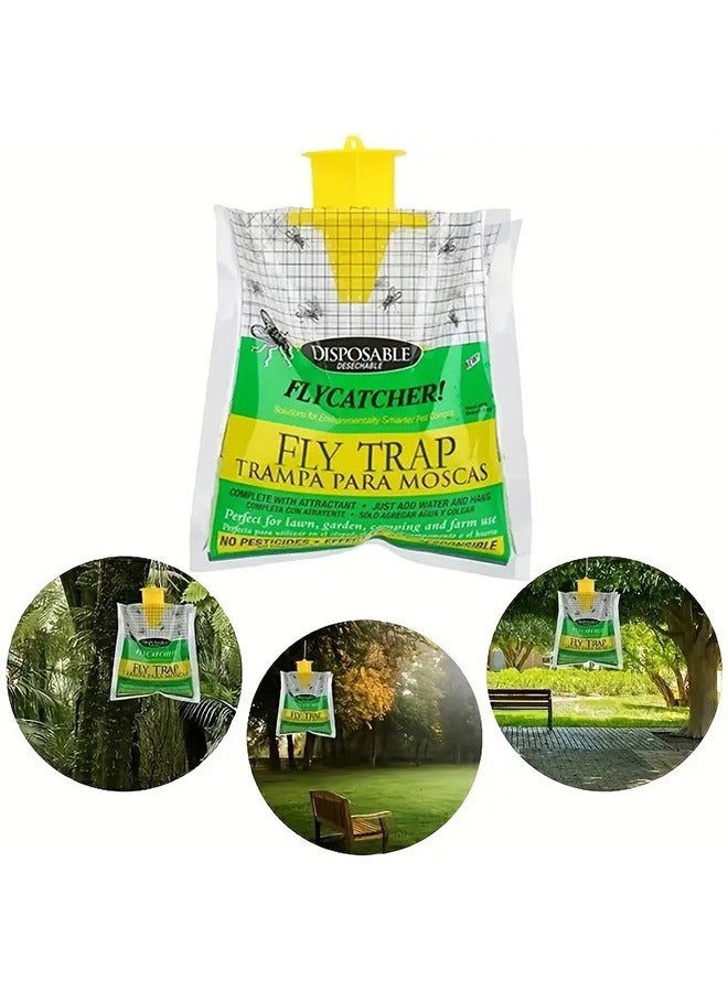 بيوند 2 قطعة معلقة مصيدة ذبابة مع طعم طبيعي مسبق ، قاتل ذباب يمكن التخلص منه للتخييم في الفناء الخلفي للشرفة - Image 5