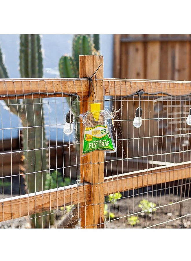بيوند 2 قطعة معلقة مصيدة ذبابة مع طعم طبيعي مسبق ، قاتل ذباب يمكن التخلص منه للتخييم في الفناء الخلفي للشرفة - Image 4