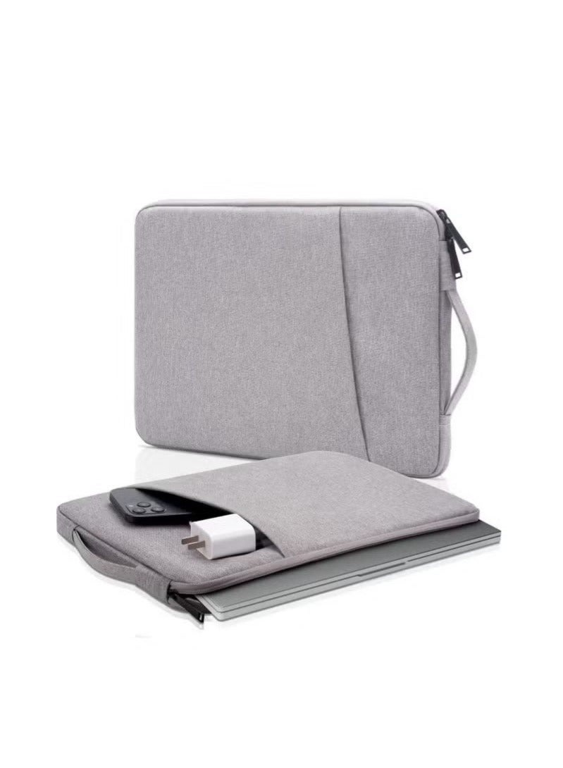 Bukela Waterproof Thin Storage Laptop Bag, Tablet iPad Protective Case Laptop Sleeve Bag Compatible with MacBook Air Mac Pro M1 Surface Lenovo Dell HP Computer Bag Accessories with Pocket Grey - Image 1