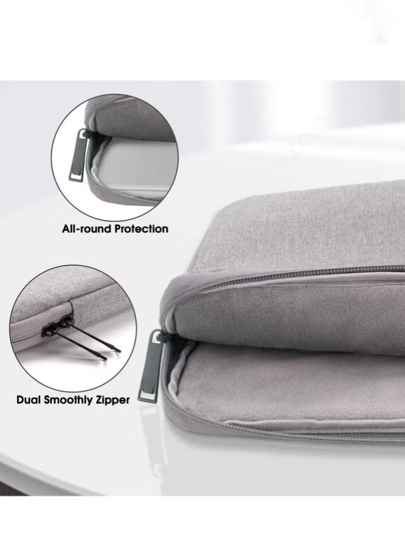Bukela Waterproof Thin Storage Laptop Bag, Tablet iPad Protective Case Laptop Sleeve Bag Compatible with MacBook Air Mac Pro M1 Surface Lenovo Dell HP Computer Bag Accessories with Pocket Grey - Image 5