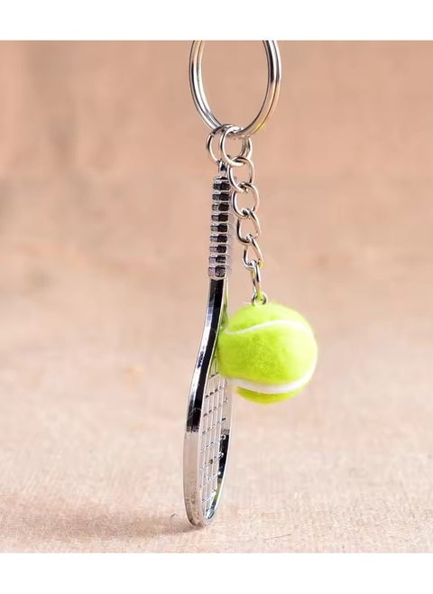 Tennis Racket Keychain, Small Pendant, Car Keyring, Sports Key Chain, Love Sports Gifts