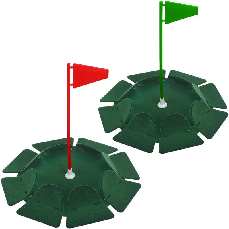 HOW TRUE 2 PCS All-Direction Golf Putting Cup Golf Practice Hole Cup Surface Flocking for Office Indoor Outdoor Practicing - Image 1