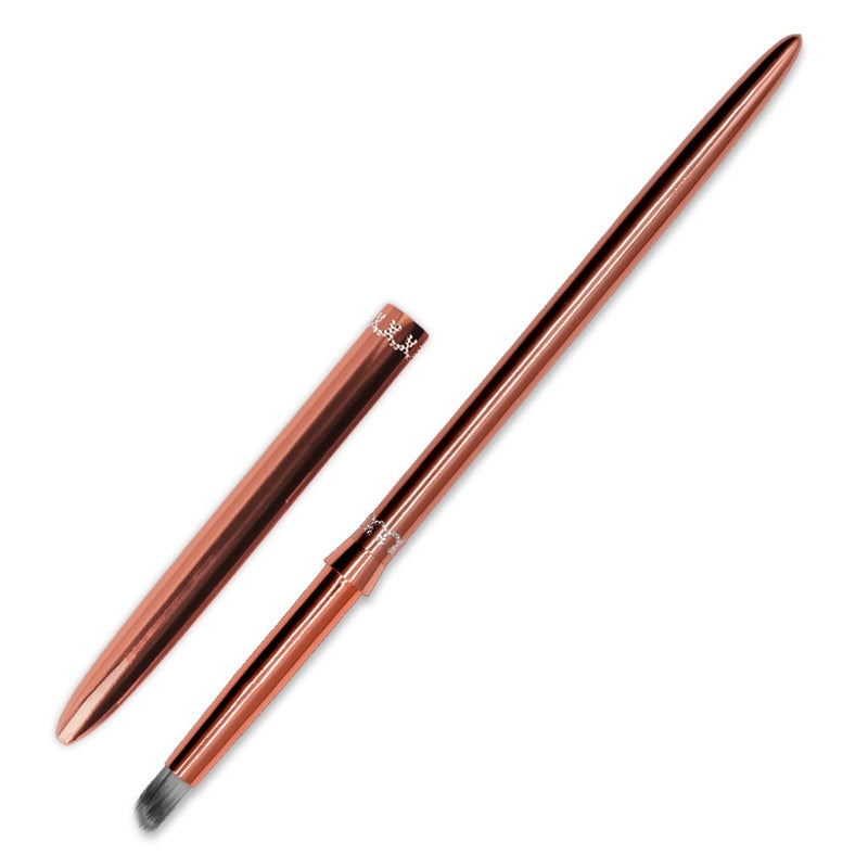 SILPECWEE 1pc Kolinsky Ombre Nail Brush Acrylic Nail Art Brushes Rose Gold Nail Pen Nail Design Brush Nail Polish Brushes Ombre Brush for Gel Nails Manicure Brush Nail Art Tools - Image 1