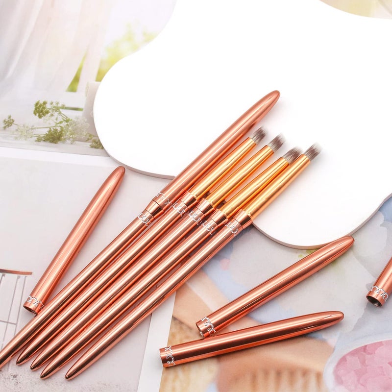 SILPECWEE 1pc Kolinsky Ombre Nail Brush Acrylic Nail Art Brushes Rose Gold Nail Pen Nail Design Brush Nail Polish Brushes Ombre Brush for Gel Nails Manicure Brush Nail Art Tools - Image 5