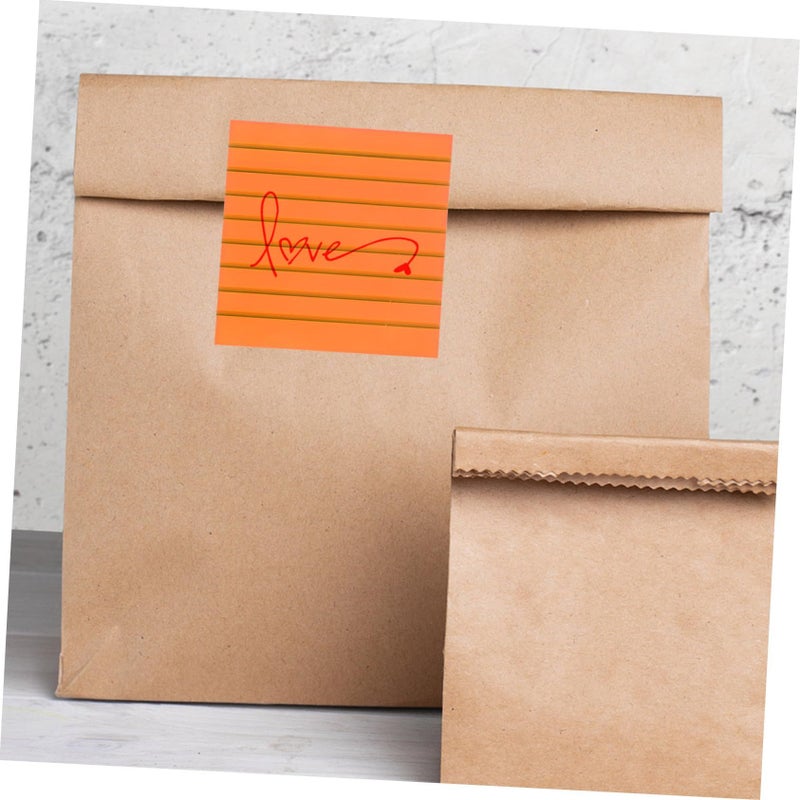 Translucent Orange Memo Pads 5 Pack Portable Removable Adhesive Note Stickers for Home Office School - Image 4