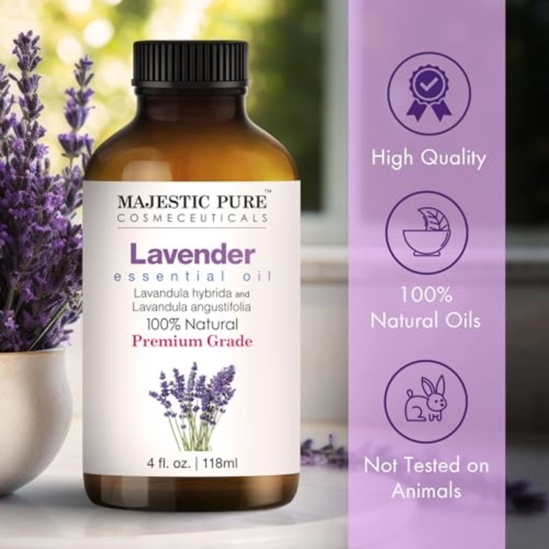 زيت اللافندر العطري للعلاج العطري والتدليك وأجهزة توزيع الروائح المنزلية 100 درجة علاجية من زيت اللافندر الطبيعي النقي، آمن على البشرة، متعدد الاستخدامات في أجهزة الترطيب، وصناعة الشموع، وتركيبة الصابون. - Image 2