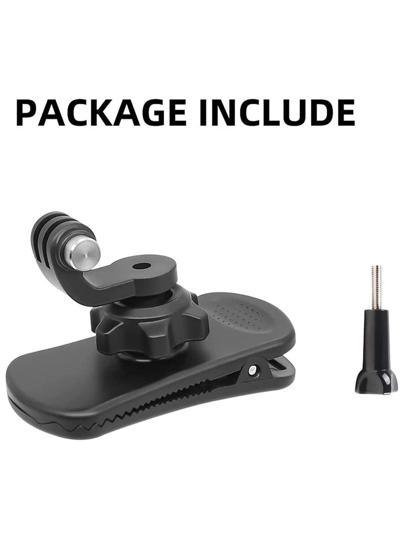 Y&D - Backpack Strap Mount Quick Clip 360 Degree Rotation Clamp Compatible with Hero 10 Black 9 8 7 6 5 4 DJI Osmo Action Most Cameras - Image 1