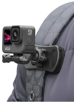 Y&D Backpack Strap Mount Quick Clip 360 Degree Rotation Clamp Compatible with Hero 10 Black 9 8 7 6 5 4 DJI Osmo Action Most Cameras  - Image 1