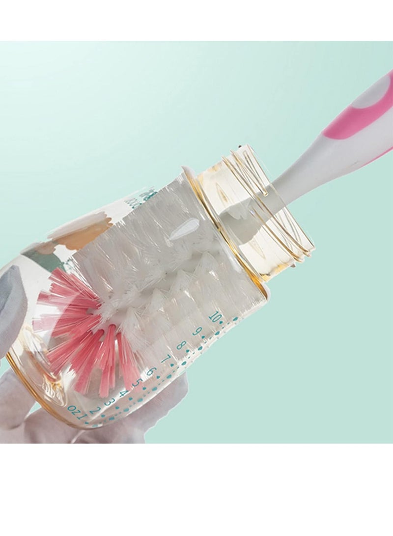 لوكو فرشاة تنظيف الزجاجة والحلمة وردي-2 قطعة - Image 3
