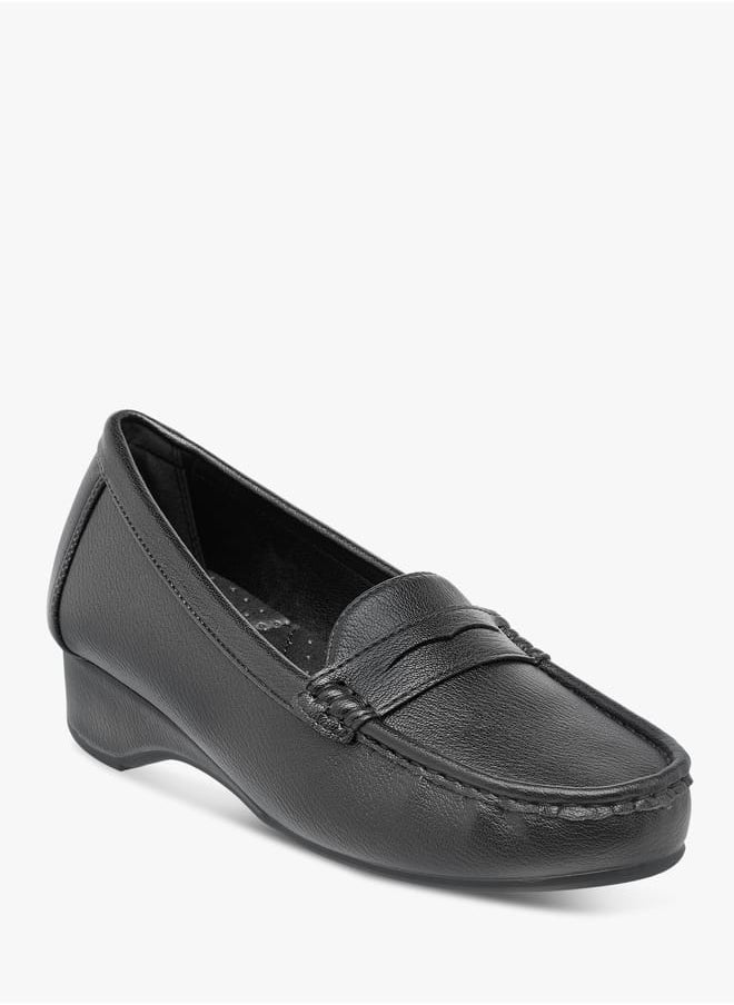 Flora Bella By Shoexpress Women Solid Slip-On Block Heel Loafers - Image 3