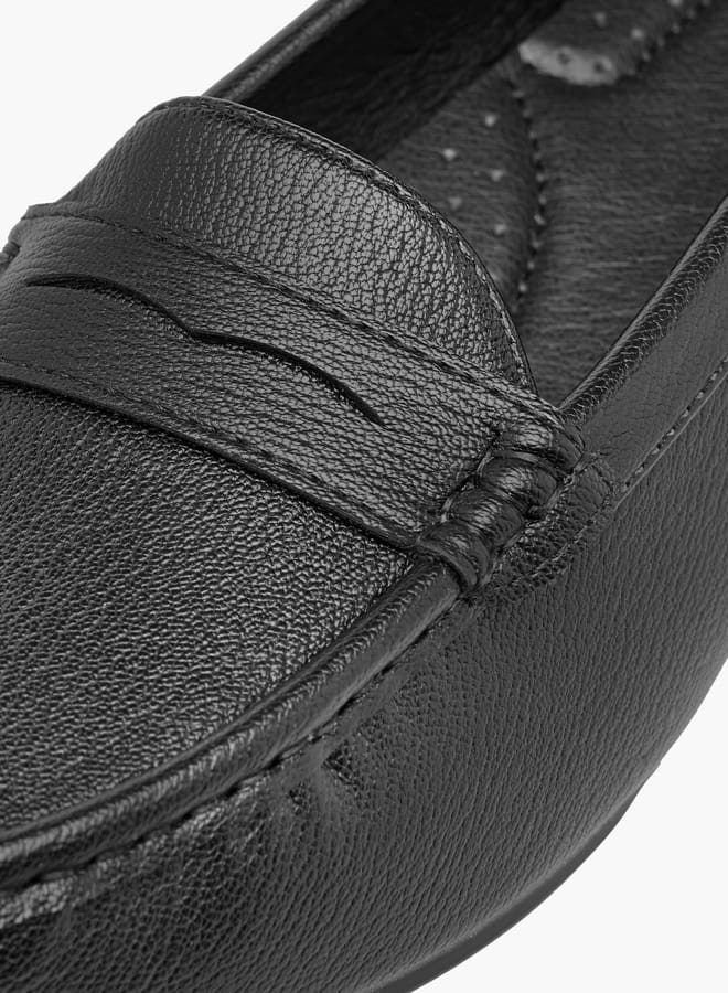 Flora Bella By Shoexpress Women Solid Slip-On Block Heel Loafers - Image 4