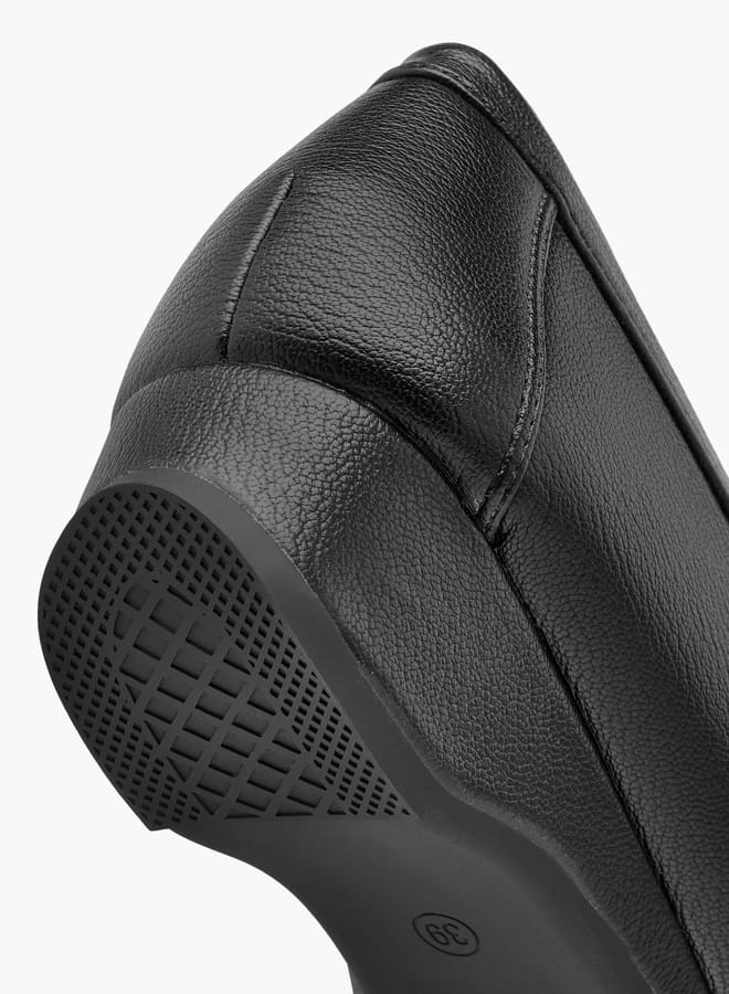 Flora Bella By Shoexpress Women Solid Slip-On Block Heel Loafers - Image 5