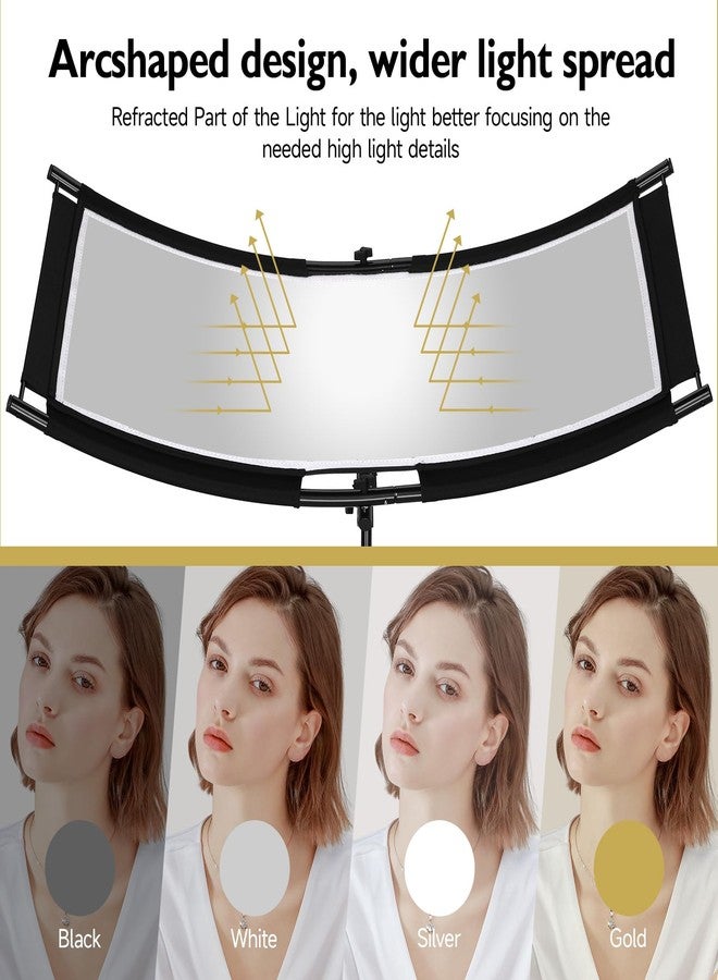 FOTOLS Clamshell Reflector/Light Diffuser with Carrying Case, 40" x 20" (4 Colors in 1) Arclight Curved Lighting Diffuser for Photography, Portrait, Studio, Video, Photography, Black, - Image 5