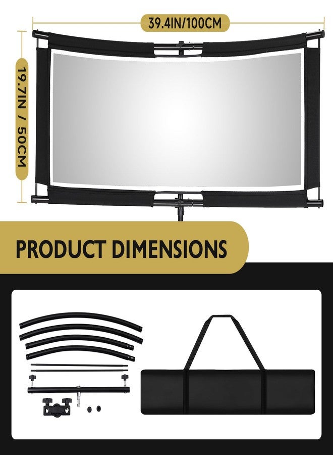FOTOLS Clamshell Reflector/Light Diffuser with Carrying Case, 40" x 20" (4 Colors in 1) Arclight Curved Lighting Diffuser for Photography, Portrait, Studio, Video, Photography, Black, - Image 2