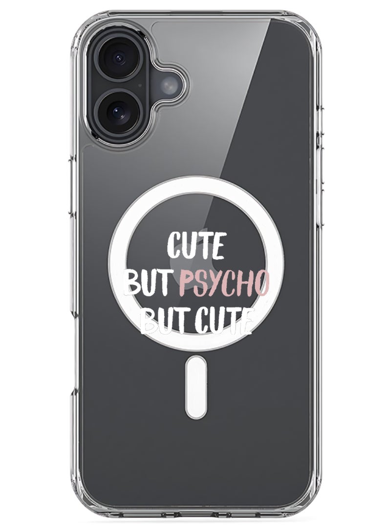 Theodor Magnetic Case for Apple iPhone 17 Compatible with MagSafe Wireless Charging, Shockproof Phone Bumper Cover - cute psycho - White - Image 1