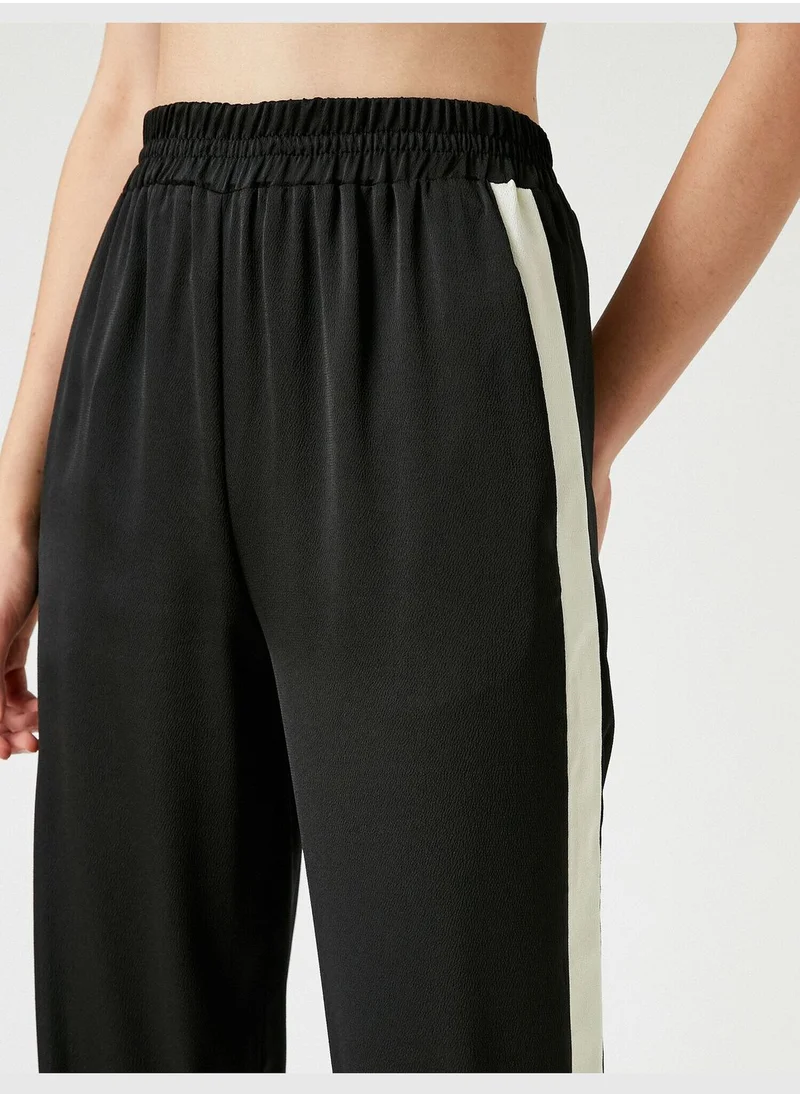 KOTON Elastic Leg Trousers Banded Detail