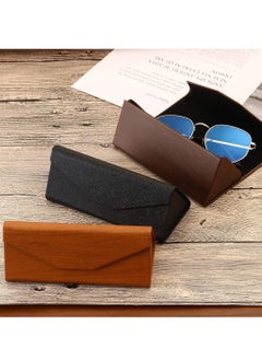 SYOSI Glasses Cases Portable PU Folding Hard Shell Eyeglasses Protector Fall Resistance Most Styles of Sunglasses Eyeglasses Reading Glasses for Students Office Workers Travelers 3PCS  - Image 4