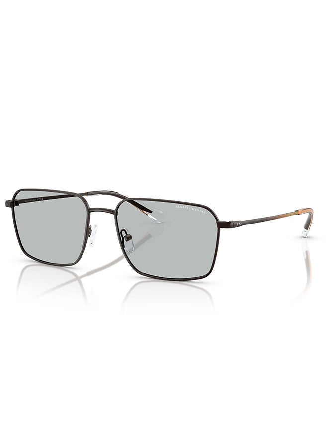 Armani Exchange AX2053S 600387 نظارات شمسية مستطيلة كاملة الإطار للرجال - حجم العدسة: 57 مم - Image 1