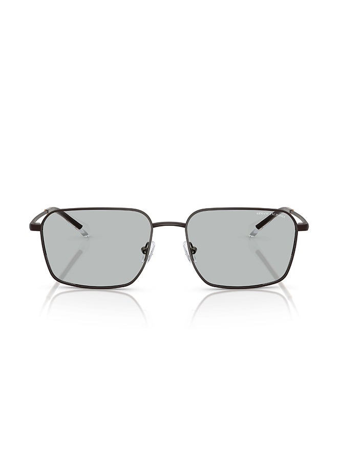 Armani Exchange AX2053S 600387 نظارات شمسية مستطيلة كاملة الإطار للرجال - حجم العدسة: 57 مم - Image 2