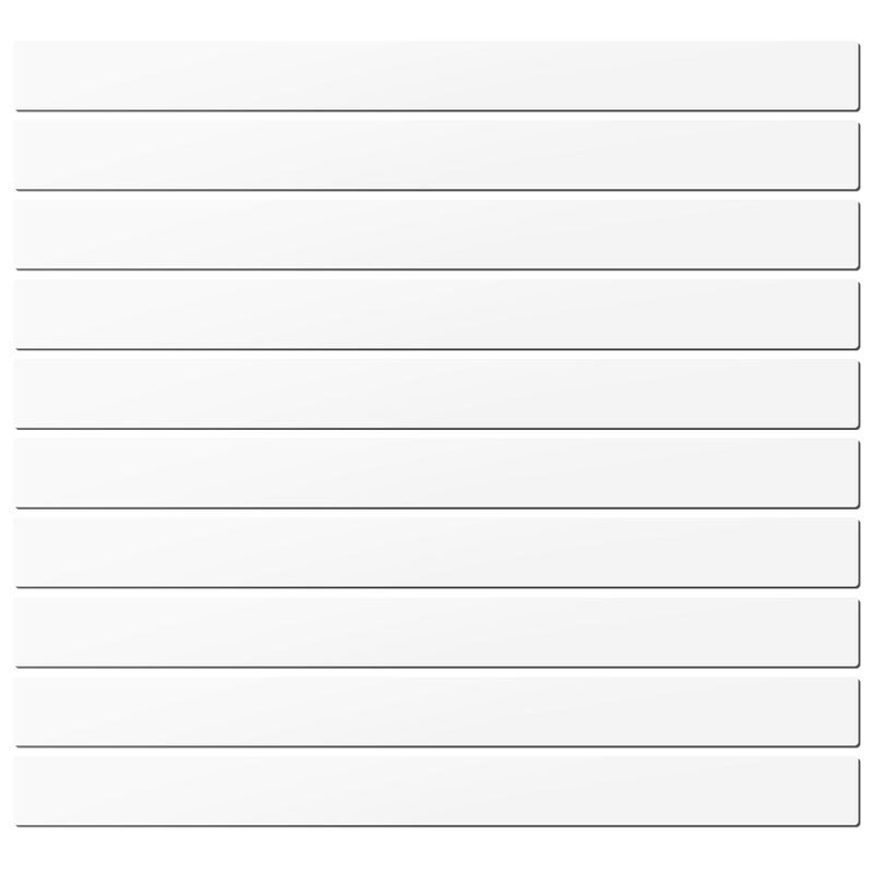 LLPT Dry Erase Magnetic Label Strips 10 Pack 1" x 12" Blank Reusable Writable Magnet Stickers for Organizing Labeling on Fridge Whiteboard Crafts and More Metallic Surfaces White(DMS11210WT) - Image 1