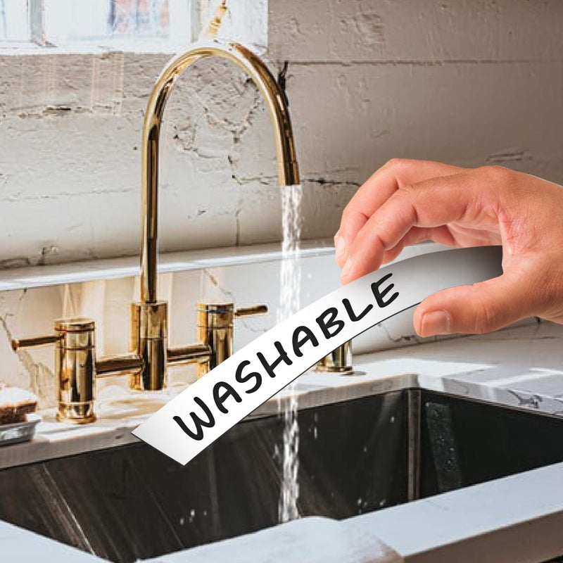 LLPT Dry Erase Magnetic Label Strips 10 Pack 1" x 12" Blank Reusable Writable Magnet Stickers for Organizing Labeling on Fridge Whiteboard Crafts and More Metallic Surfaces White(DMS11210WT) - Image 3