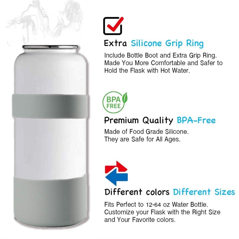 Greant Double Protective Water Bottle Boot compatible with Hydro Flask, Silicone Flex Boot compatible with Hydroflask Boot, Universal Anti-Slip Bottle Sleeve, 3 Sizes to Choose - Image 5