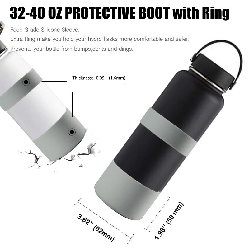 Greant Double Protective Water Bottle Boot compatible with Hydro Flask, Silicone Flex Boot compatible with Hydroflask Boot, Universal Anti-Slip Bottle Sleeve, 3 Sizes to Choose - Image 4