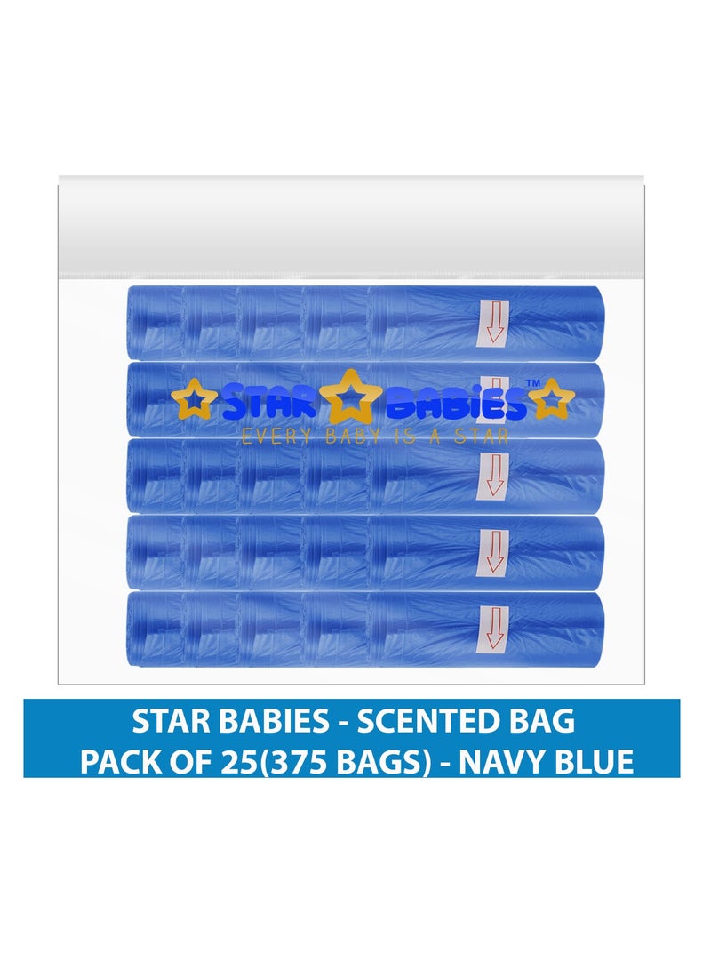 STAR BABiES Star Babies Scented Bag-Pack of 25/375bags - Navy Blue  - Image 2