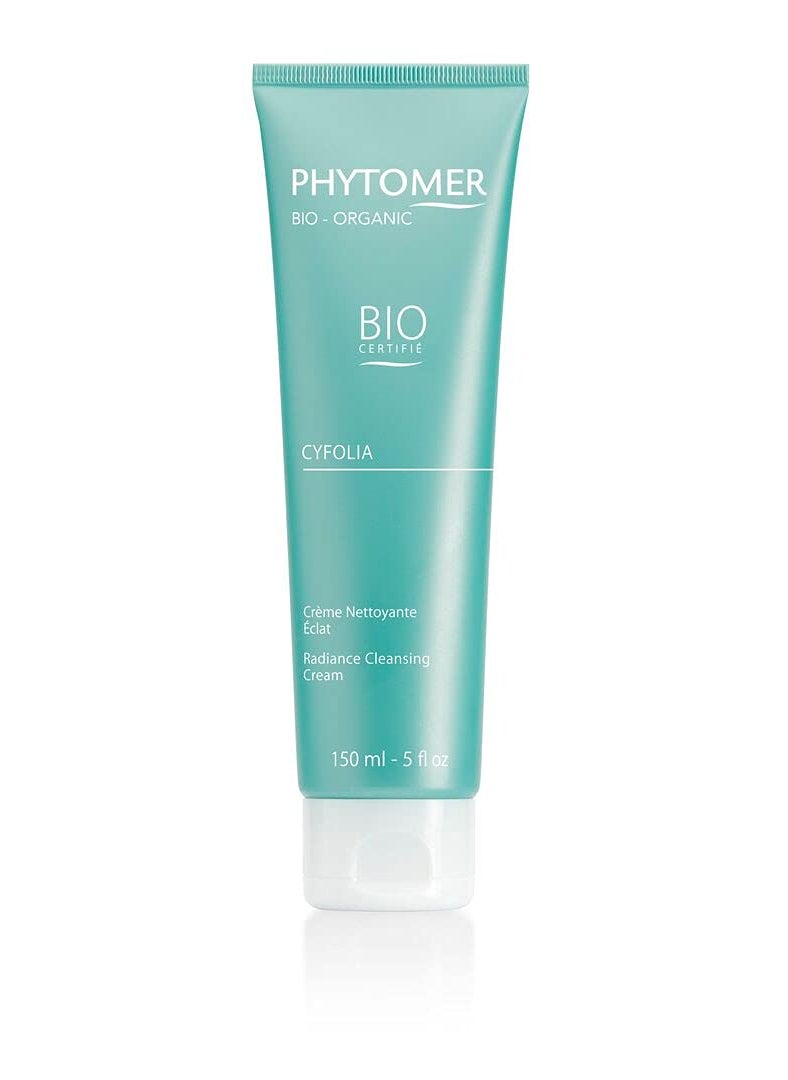 Phytomer - Phytomer Cyfolia Organic Cleansing Cream | Healthy, All-Natural Facial Cleanser | Certified Organic | Gentle Face Cleanser & Makeup Remover | Radiant, Glowing, Softer Skin | 150 ml - Image 1