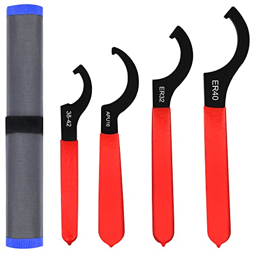AutoWanderer Tool 4pcs Coilover Spanner Wrench Set Adjustable Shock Wrench Heavy Duty Steel C Spanner for Most Coil Overs Shocks Adjustment and Suspension System - Image 1