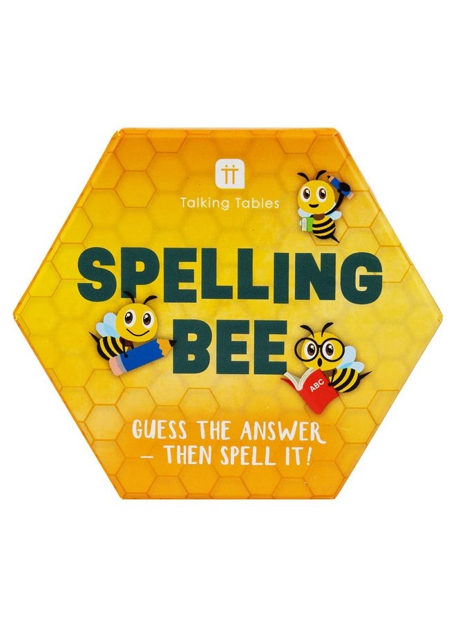 Talking Tables Talking Tables Fun Spelling Bee and Quiz Travel Pocket Game for Home or Journeys - Educational Trivia Cards with Trivia Challenges, for Boys or Girls - Plastic-Free, Ages 6+ - 