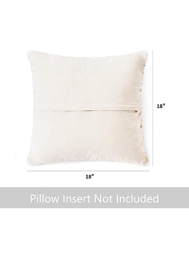 انتيكيانو قطعتان من غطاء وسادة مكرمية بنمط بوهيمي، للسرير والأريكة ديكور أنيق 43x43 سم - Image 4