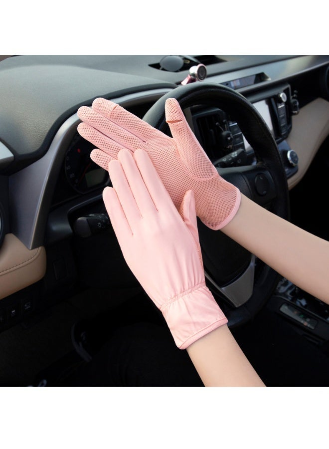 Women Summer UV Protection Gloves Openable Finger Sunblock Driving Gloves Touchscreen Mittens - Image 3