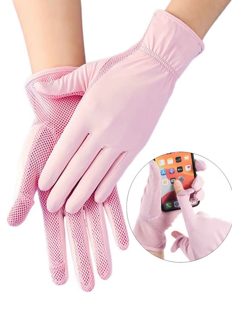 Women Summer UV Protection Gloves Openable Finger Sunblock Driving Gloves Touchscreen Mittens - Image 1