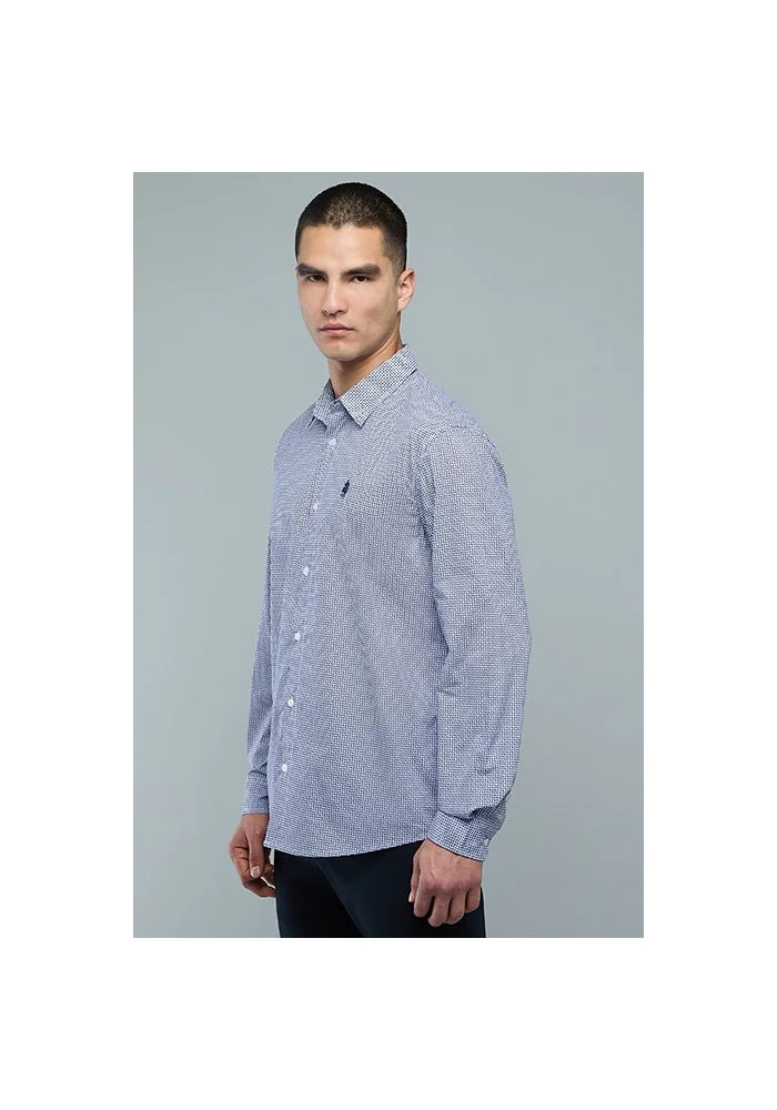 R&b Solid Shirt with Classic Collar and Long Sleeves