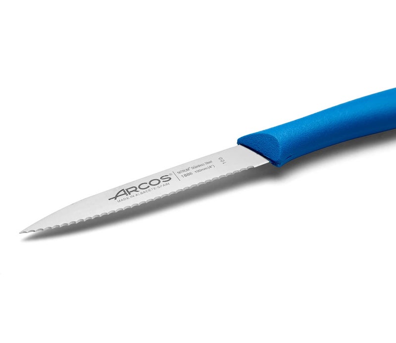 Arcos NOVA Series 100 MM Serrated Blue Colour PARING Knife - Image 3