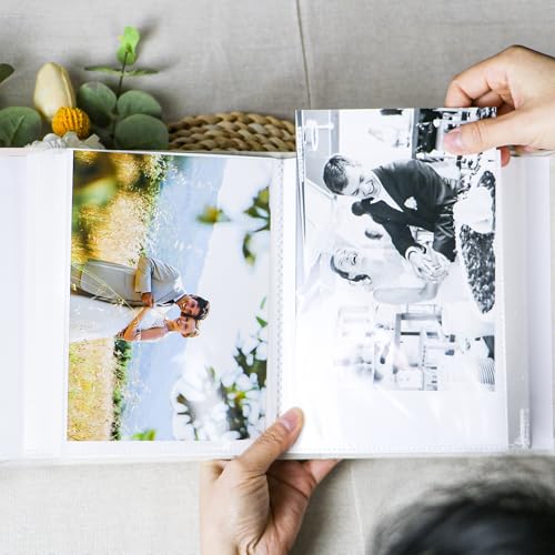 Holoary 5x7 Photo Album 100 Photos, 100 Pockets Picture Album, Linen Fabric Cover Big Picture Book for Photos, Photo Album 5x7 for Family Weddings Travel Memories(Beige) - Image 5