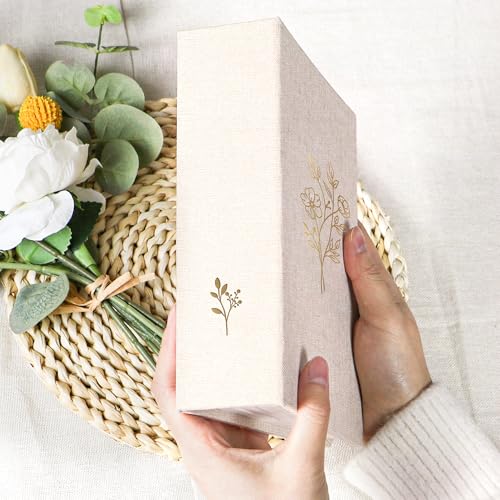 Holoary 5x7 Photo Album 100 Photos, 100 Pockets Picture Album, Linen Fabric Cover Big Picture Book for Photos, Photo Album 5x7 for Family Weddings Travel Memories(Beige) - Image 4
