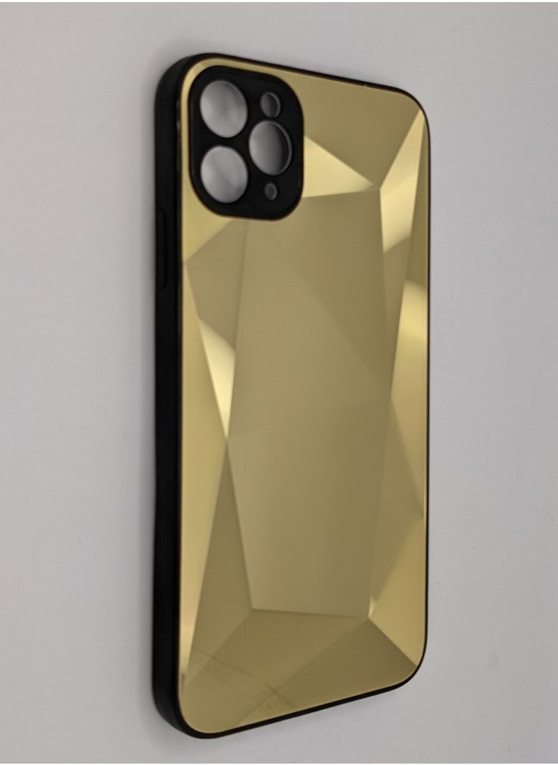 HEXABEX iPhone 11 Pro Max Case, Protective Bling Mirror Diamond Phone Cover Case for iPhone 11 Pro Max Gold  - Image 1
