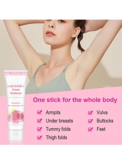 lakerain 85g Body Invisible Cream Deodorant 72H Whole Body Odour Control Deodorant for Armpit Privates and Other Parts No Residue and Aluminum Free All Day Freshness Scented Skin Safe  - Image 2
