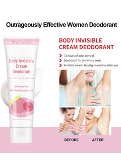 lakerain 85g Body Invisible Cream Deodorant 72H Whole Body Odour Control Deodorant for Armpit Privates and Other Parts No Residue and Aluminum Free All Day Freshness Scented Skin Safe  - Image 4