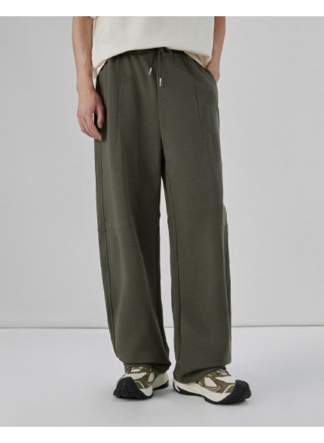 Cabbeen Curved Blade Pants Design 2026 Spring Thick And Stiff Pure Cotton Casual Pants - Image 1