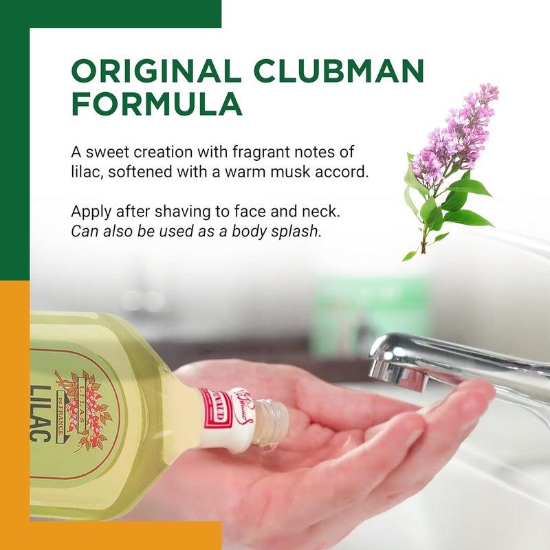 Clubman PINAUD Lilac Vegetal Aftershave Lotion - 177 ml - Image 4